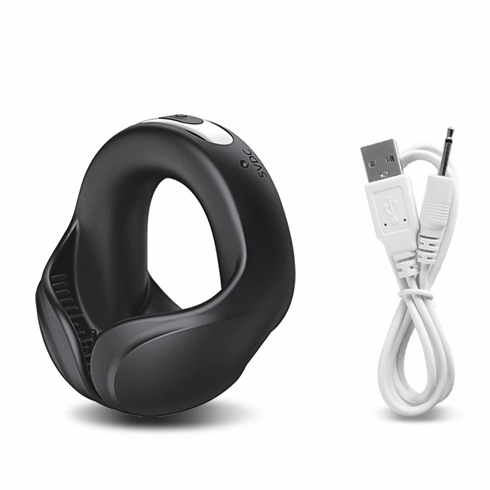 Male Vibrating Penis Cock Ring & Delay Ejaculation Erection Scrotum Stimulator