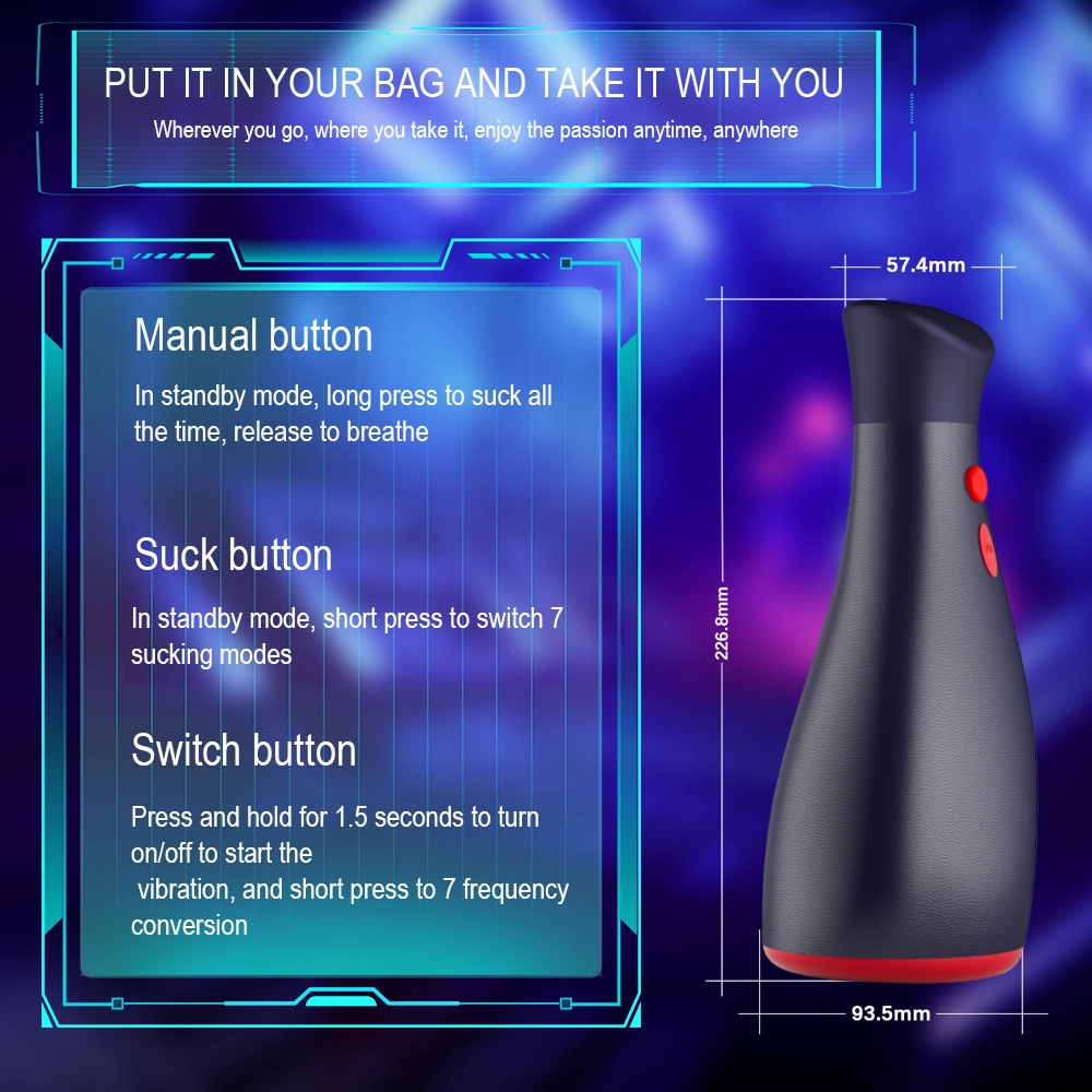 Manual Inflation Vibrating Masturbation Cup