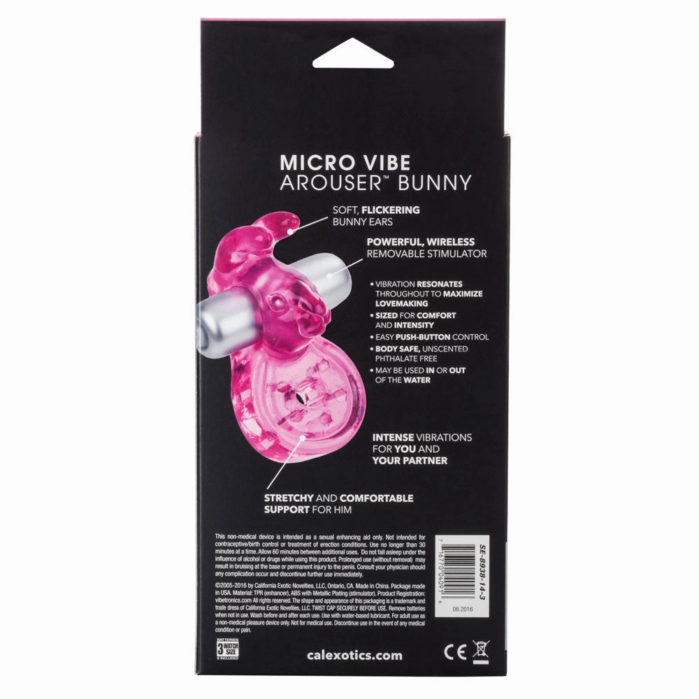 Micro Vibe Arouser Power Bunny Vibrating Cock Ring