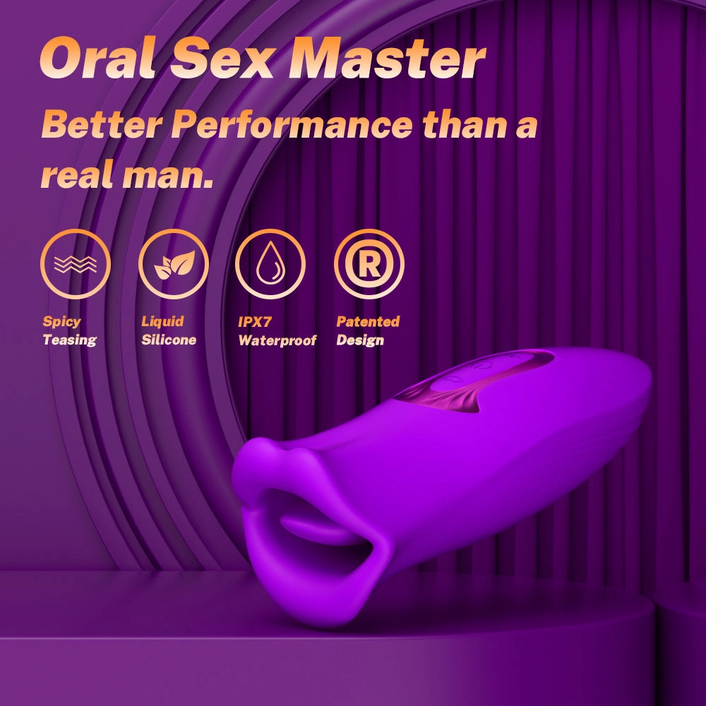 Mouth Biting Vibrator 10 Biting & 5 Vibrating Modes for Nipple Clit Stimulation - Fellare