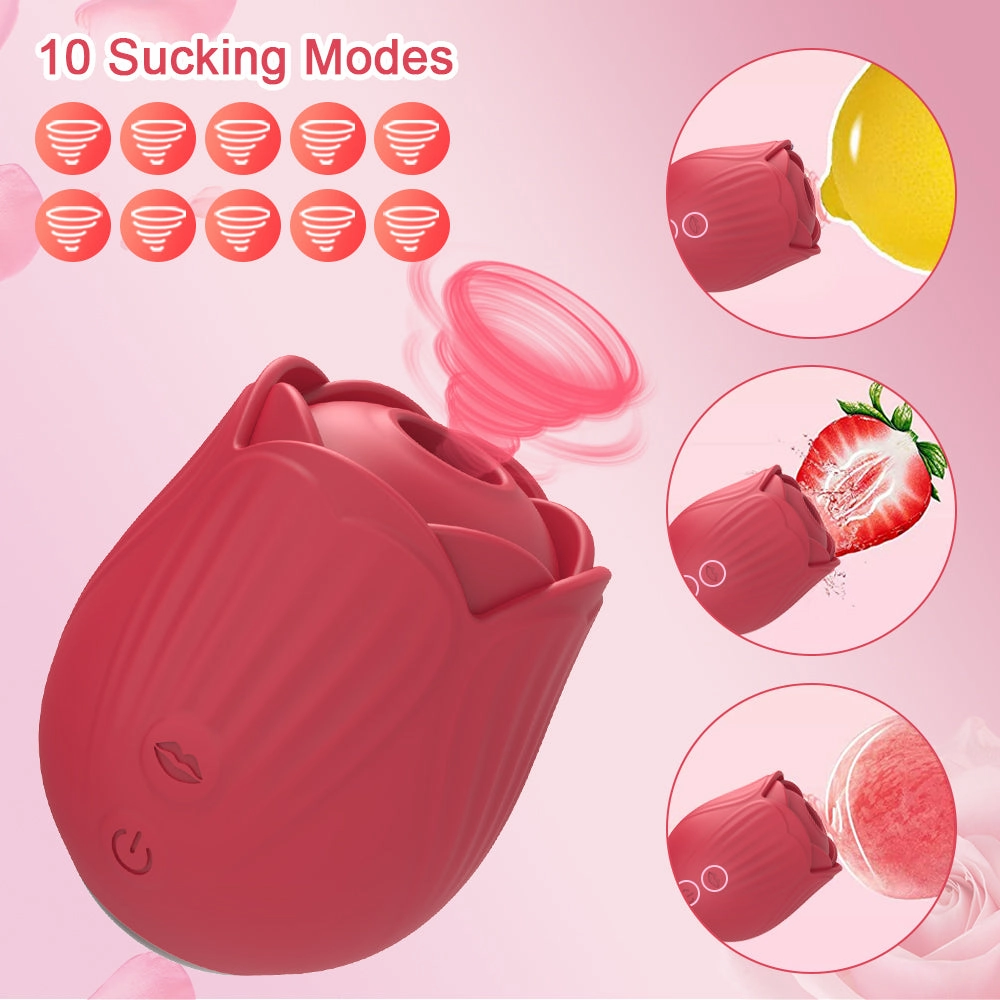 Multiple Suction Modes Rose Vibrator Clit Stimulator