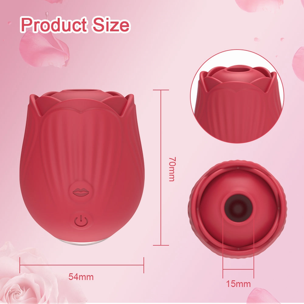 Multiple Suction Modes Rose Vibrator Clit Stimulator