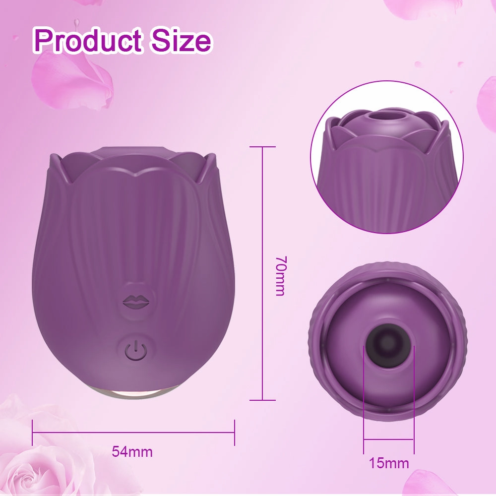 Multiple Suction Modes Rose Vibrator Clit Stimulator