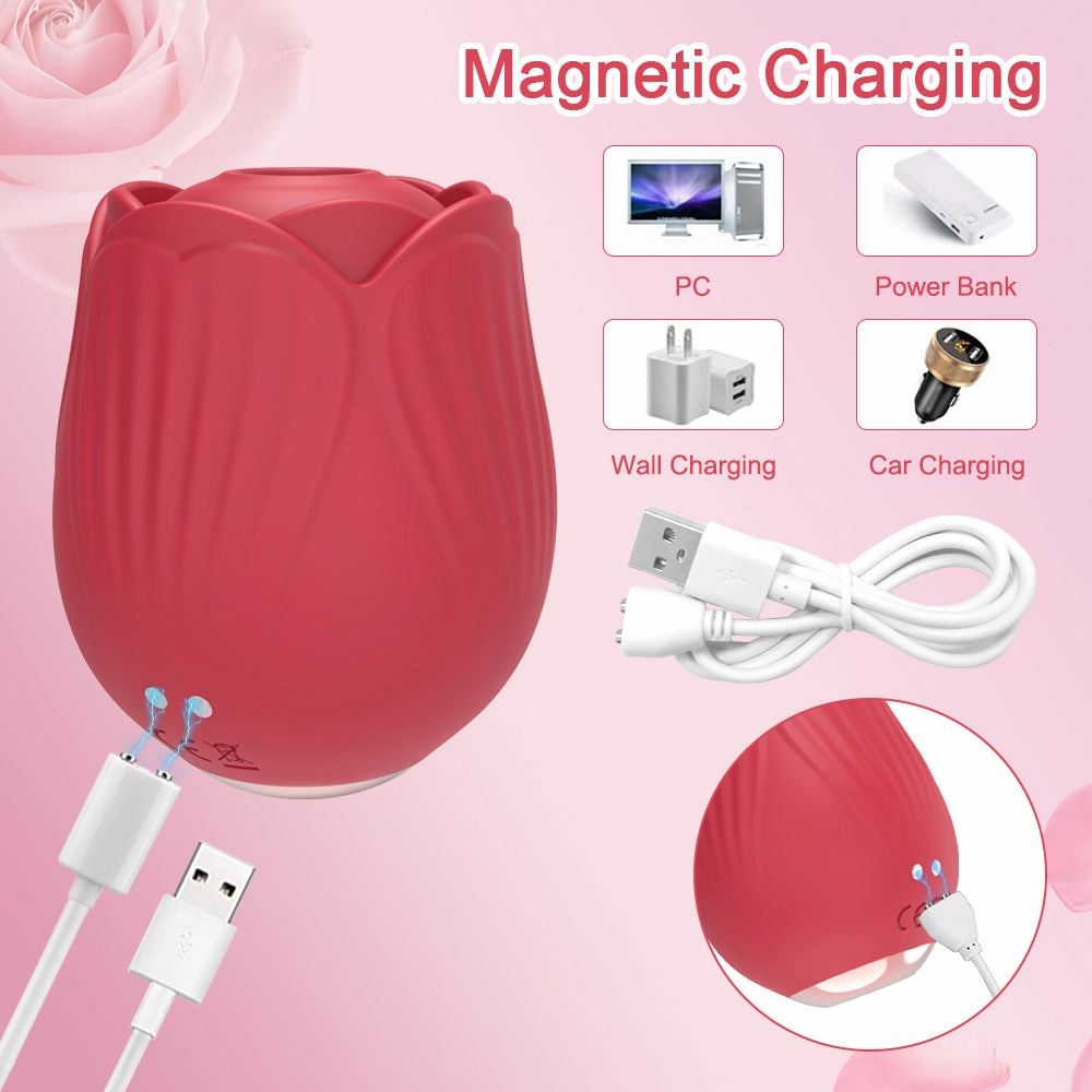 Multiple Suction Modes Rose Vibrator Clit Stimulator