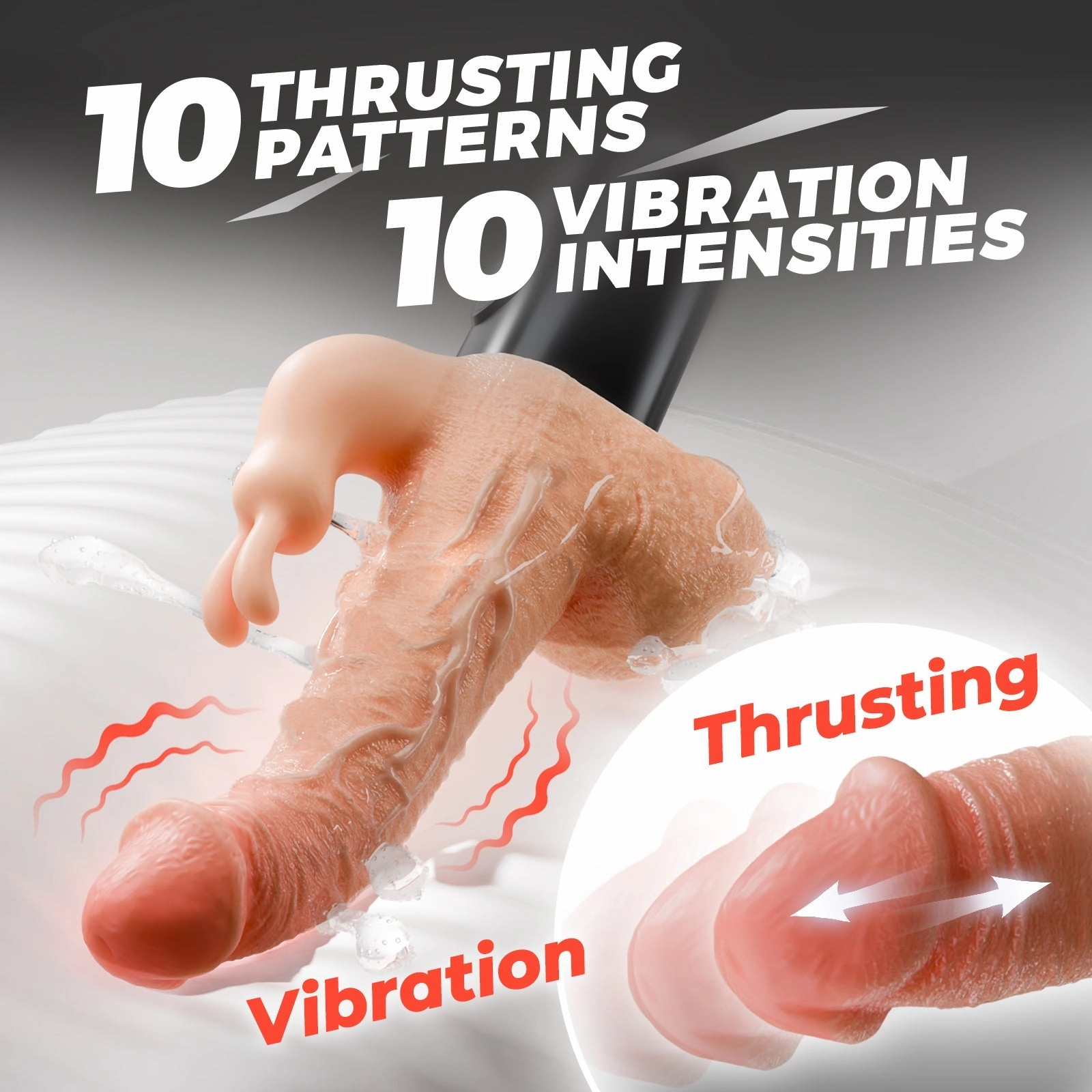 Niall - Thrusting Dildo with 10-Speed Thrust & Vibration