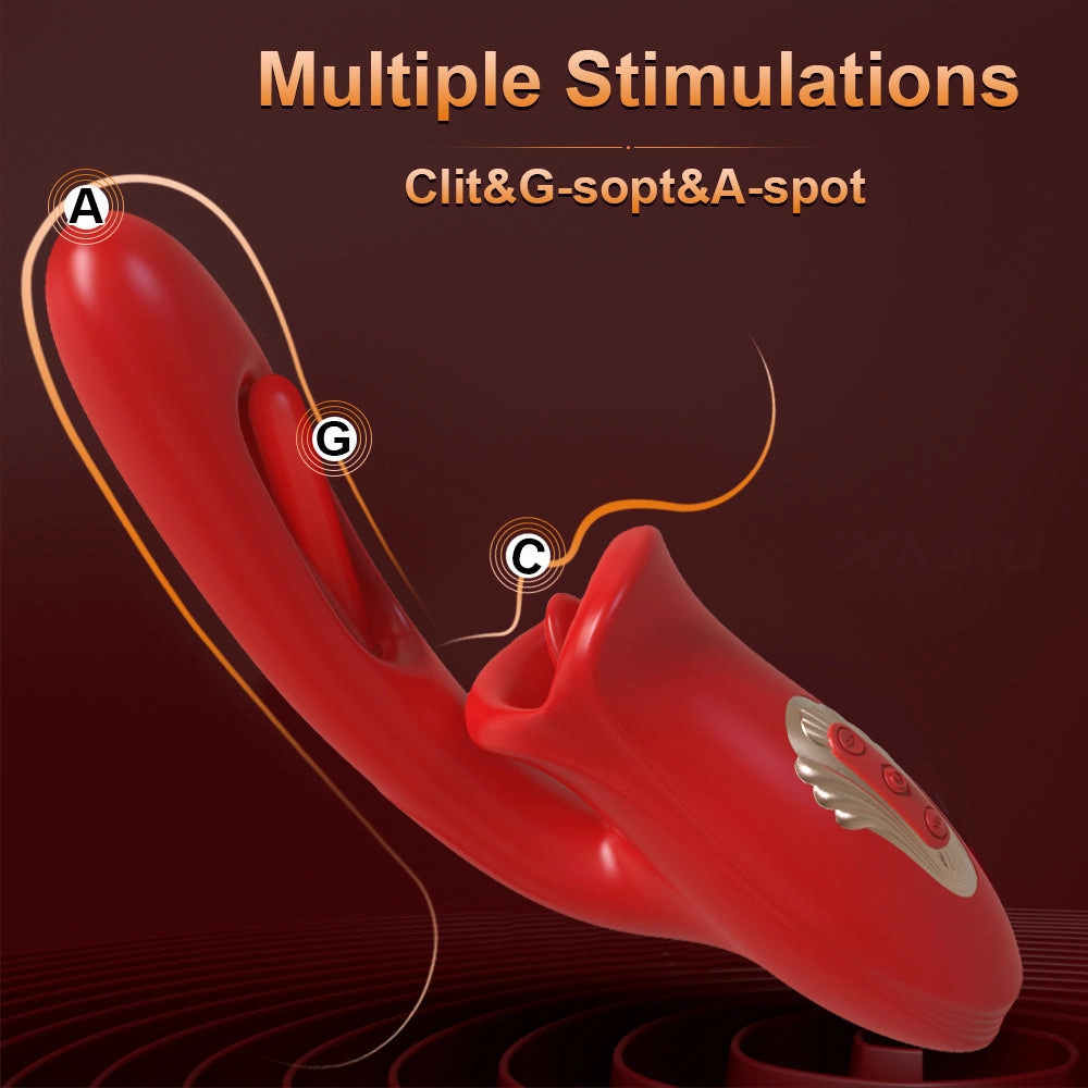 Nibbler Max - Mouth Shaped Lip Biting Vibrator with G Spot Tapping Stimulator