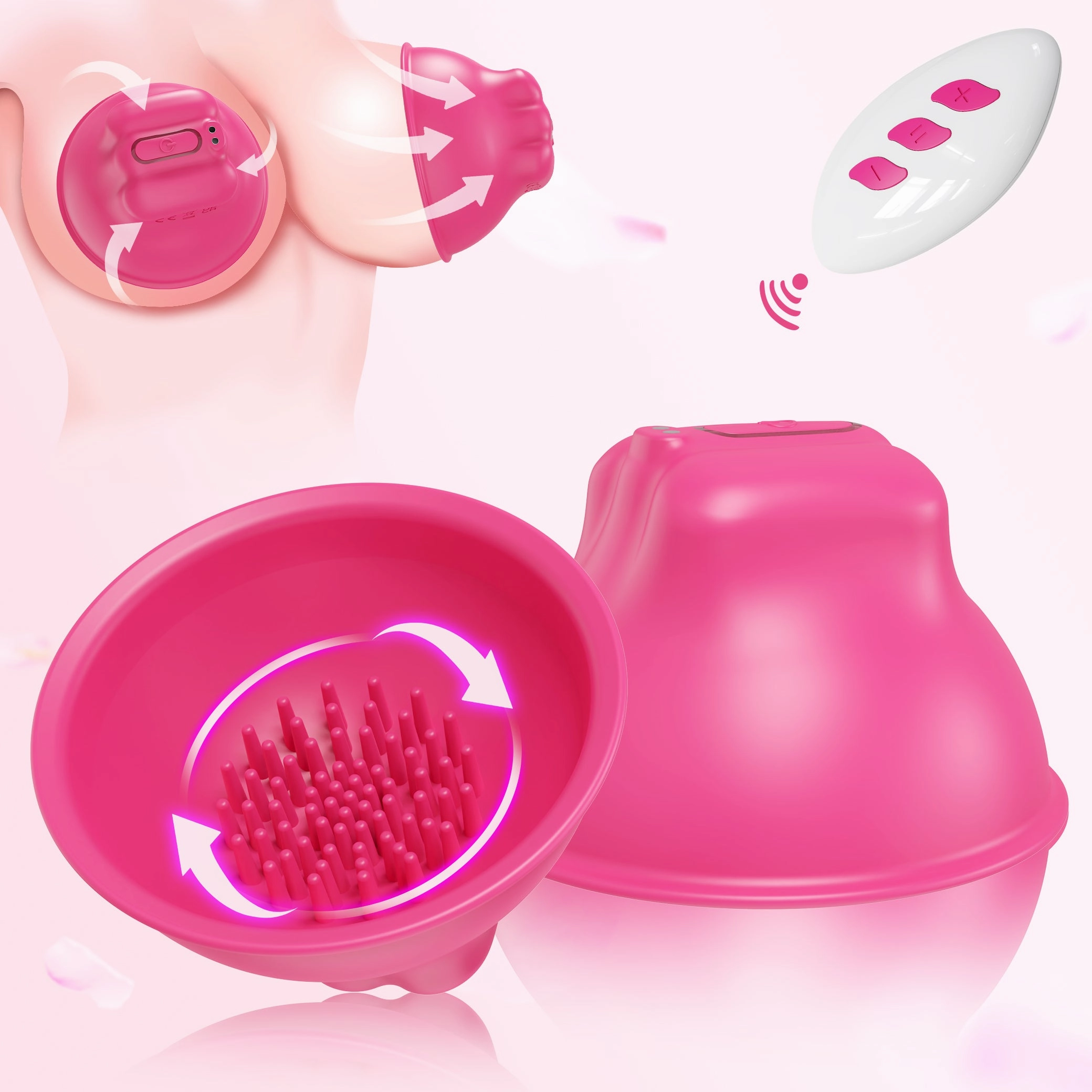 Nipple Massager And Vibrating Nipple Suckers with 10 Vibration Modes