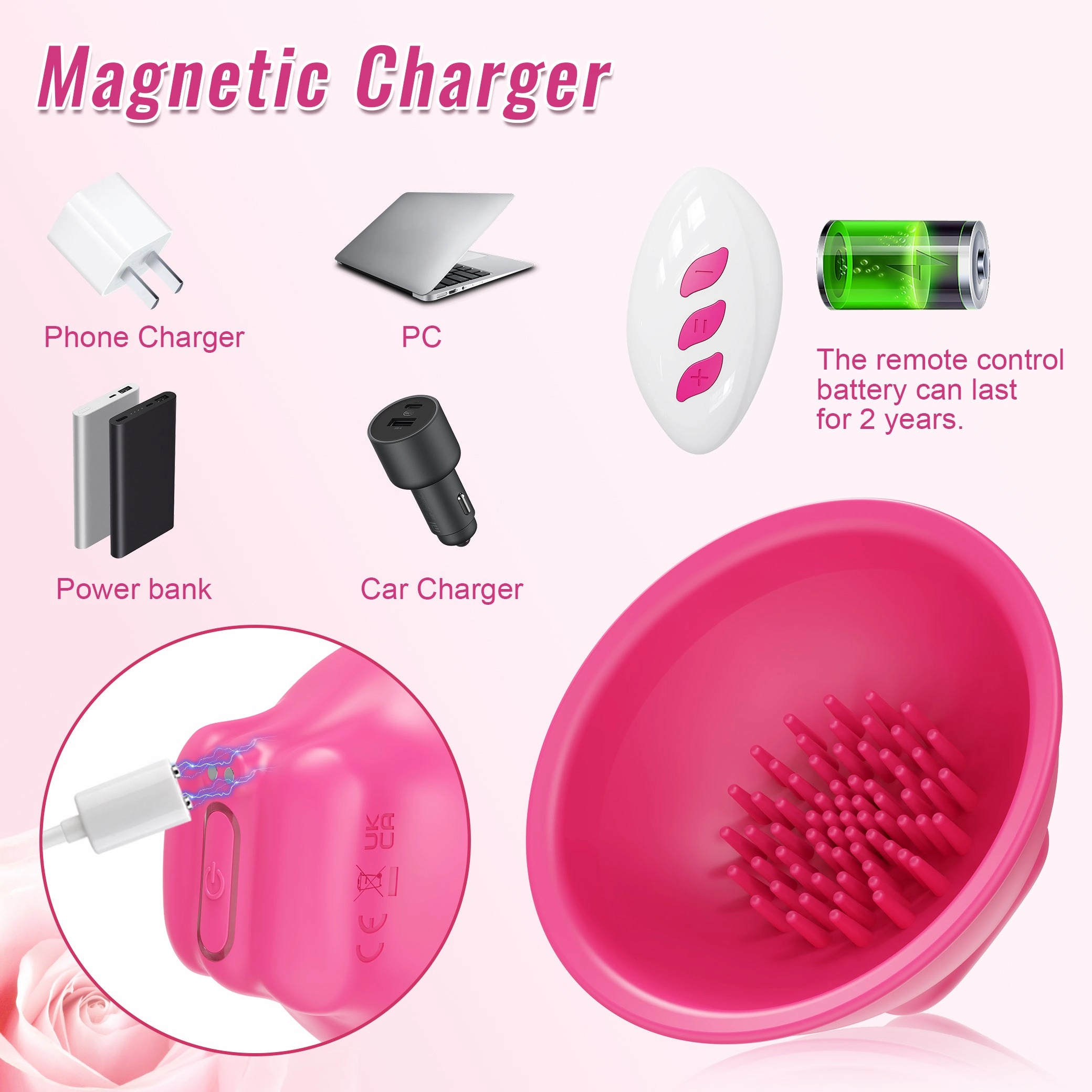 Nipple Massager And Vibrating Nipple Suckers with 10 Vibration Modes