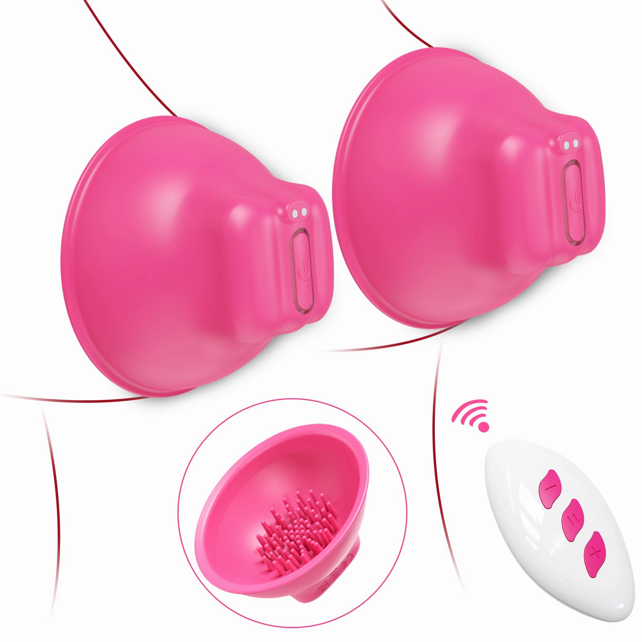 Nipple Massager And Vibrating Nipple Suckers with 10 Vibration Modes