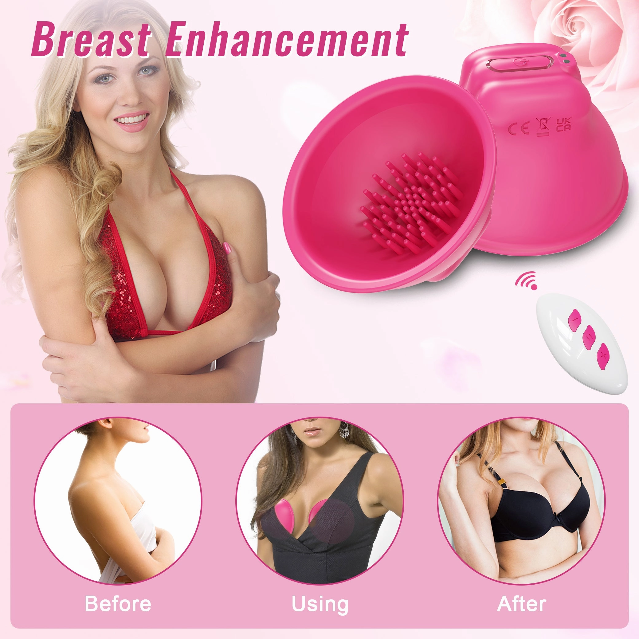 Nipple Massager And Vibrating Nipple Suckers with 10 Vibration Modes