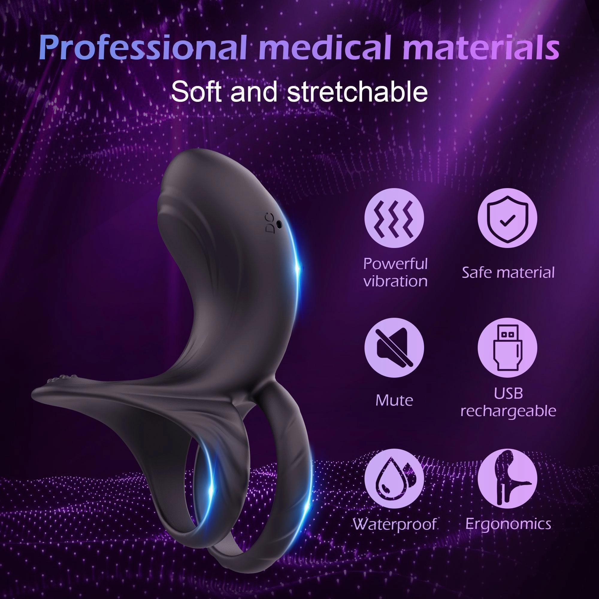 Penis Rings with 10 Intense Vibration Modes