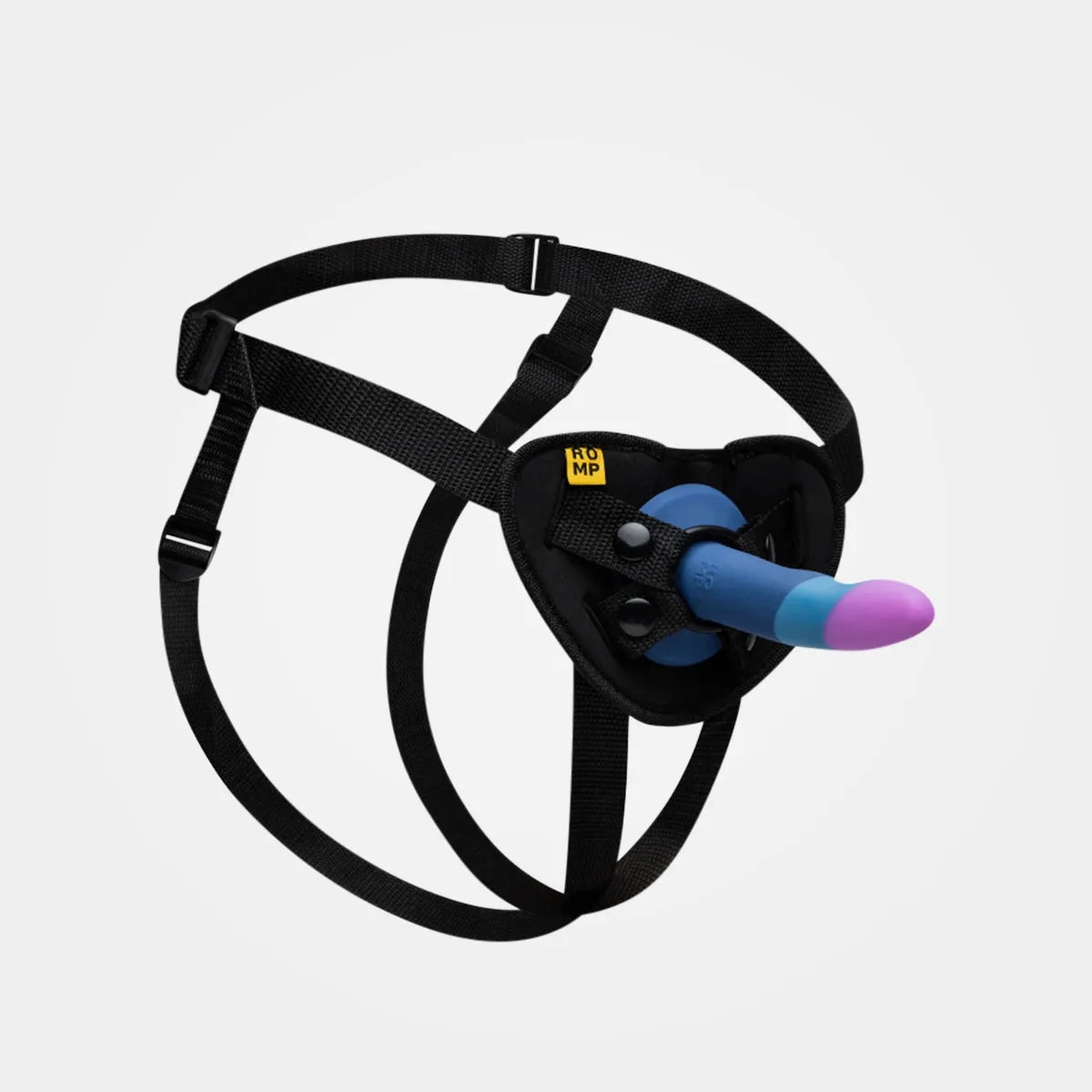 Piccolo - Non-Vibrating Silicone Dildo   Adjustable Harness Pegging Kit