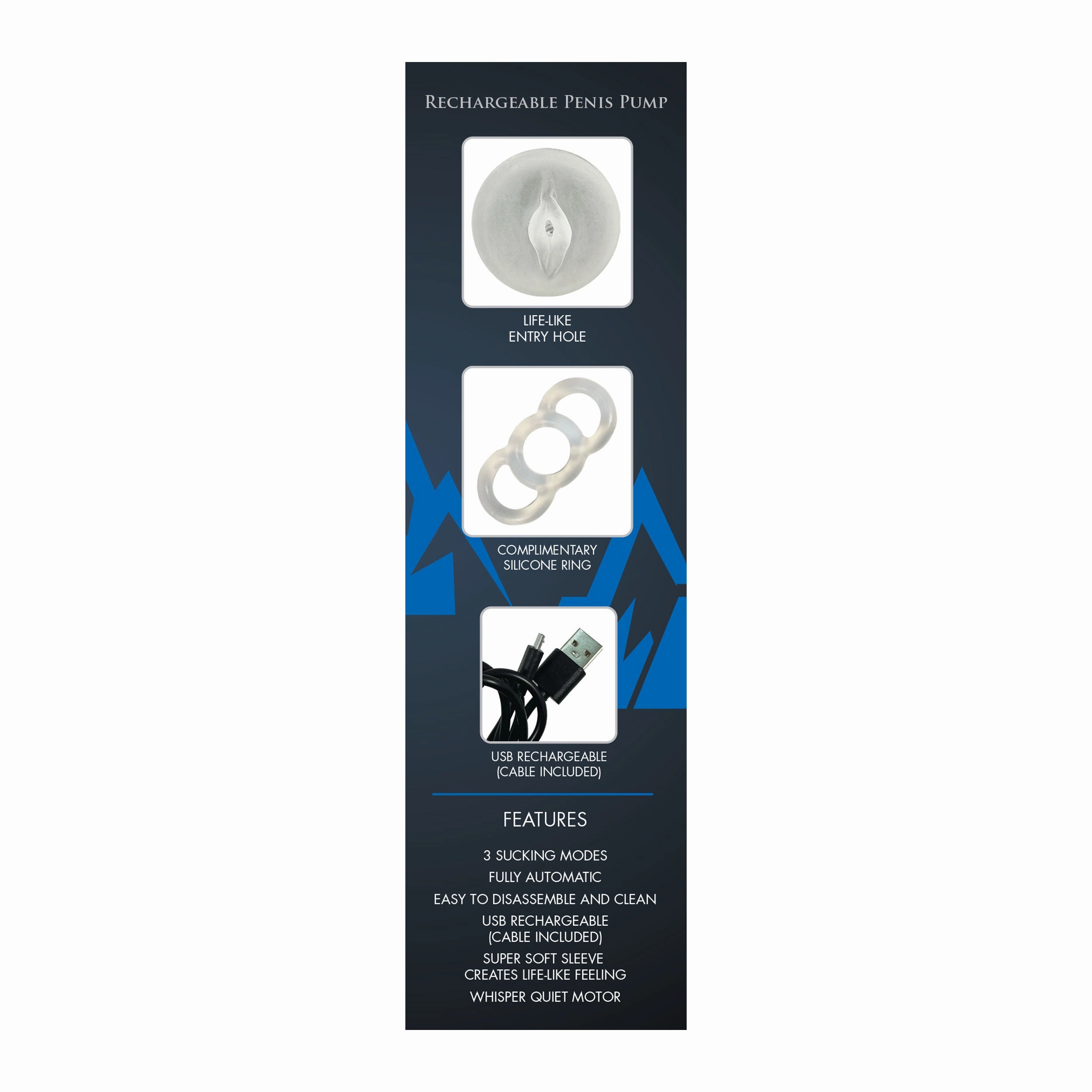 Pinnacle Male Rechargeable Penis Pump