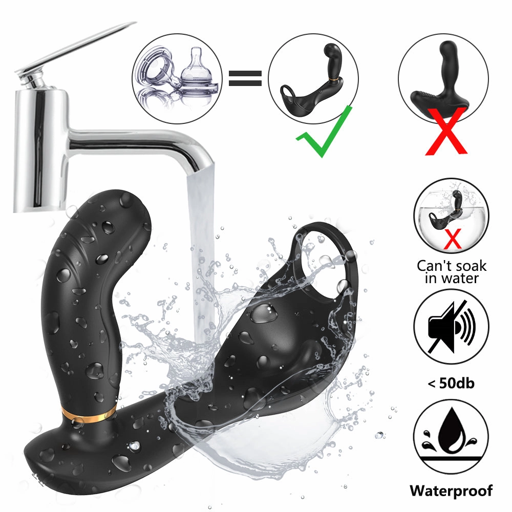 Prostate Massager Anal Vibrator for Men Penis Cock Rings Delay Ejaculation Butt Plug Anus Stimulate