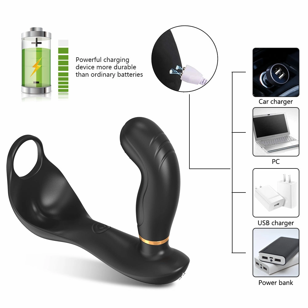 Prostate Massager Anal Vibrator for Men Penis Cock Rings Delay Ejaculation Butt Plug Anus Stimulate
