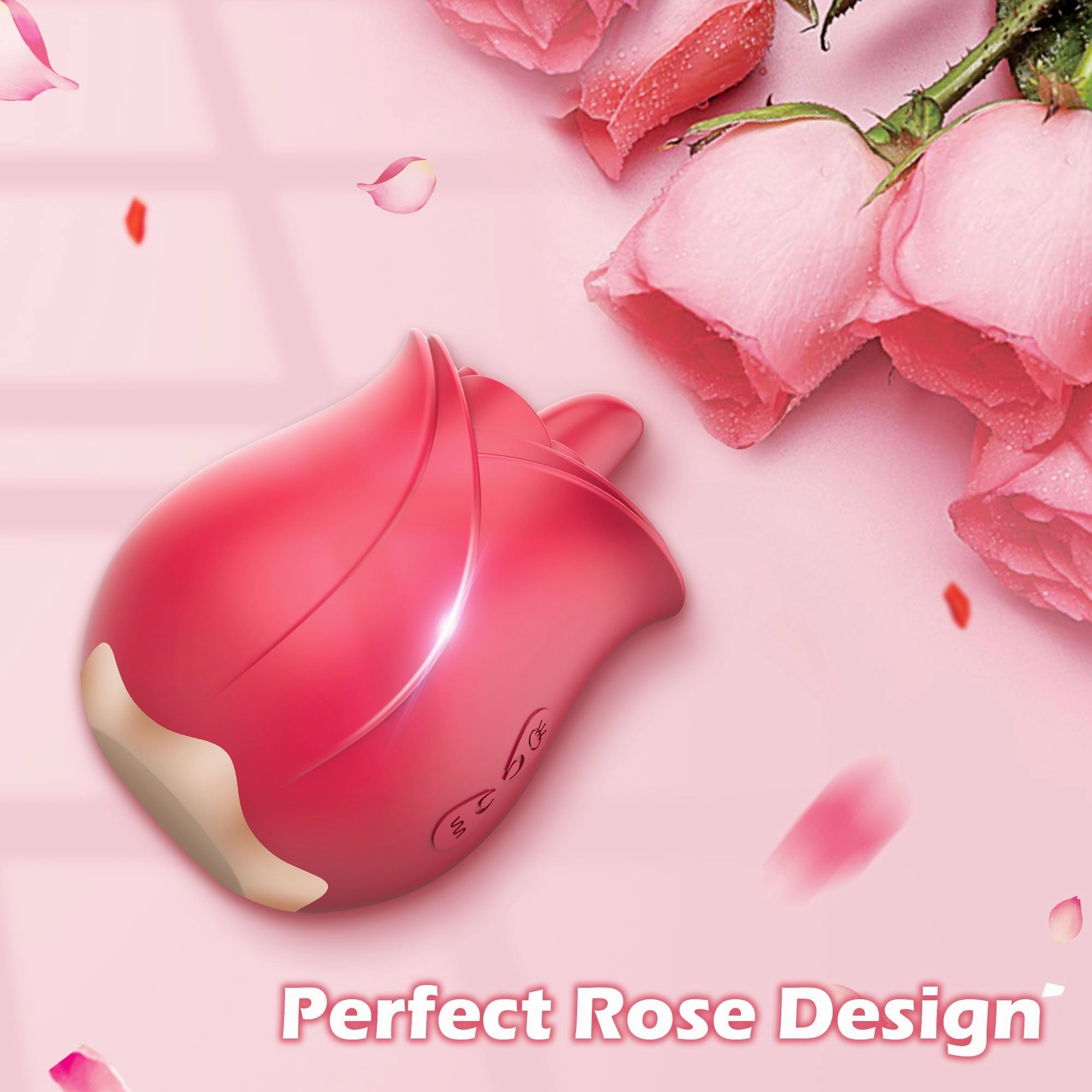 PuritySilk - Rose Vibrator with Tongue Licking Patterns