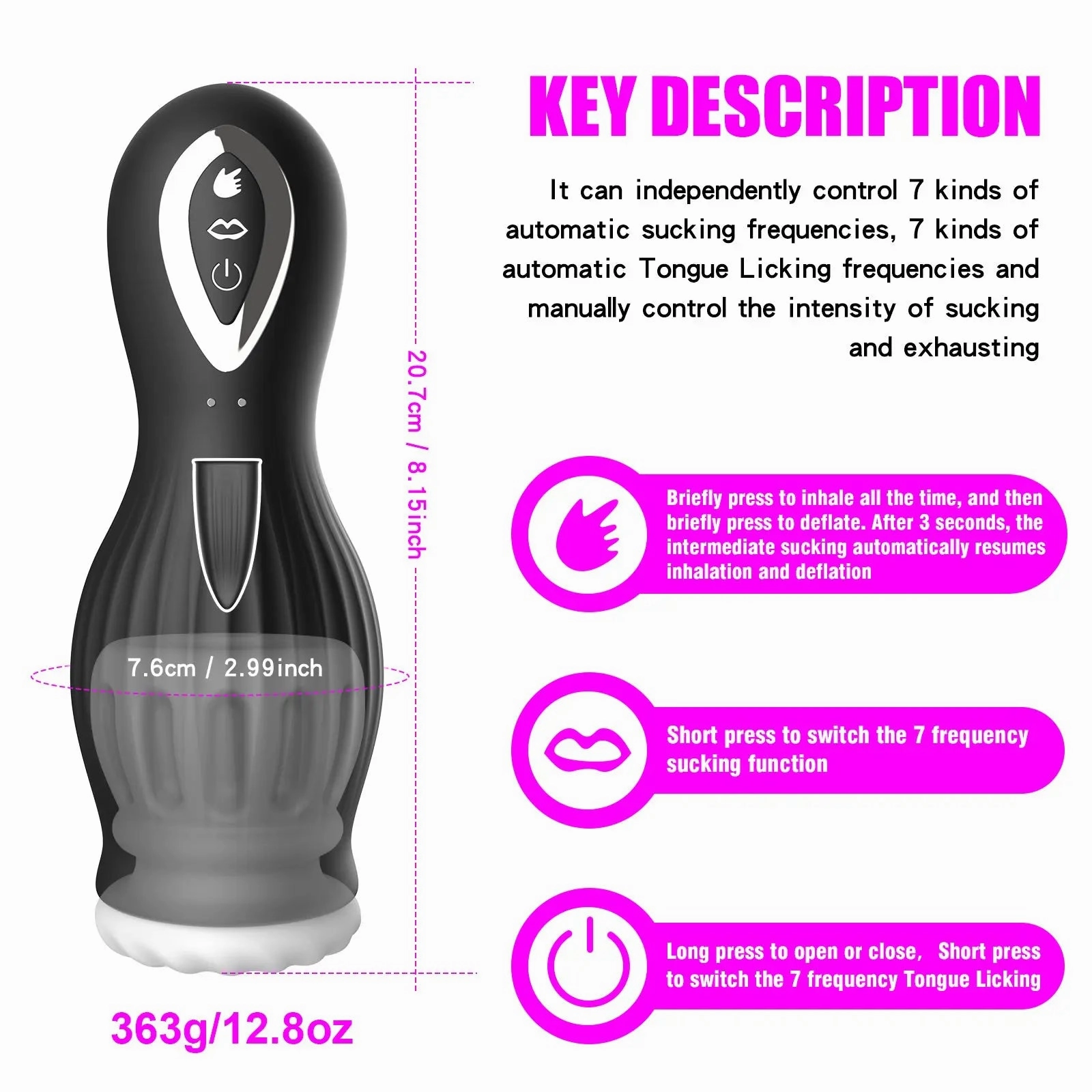 Quusvik Dragon Suction Male Trainer Cup - Intense Stimulation Device