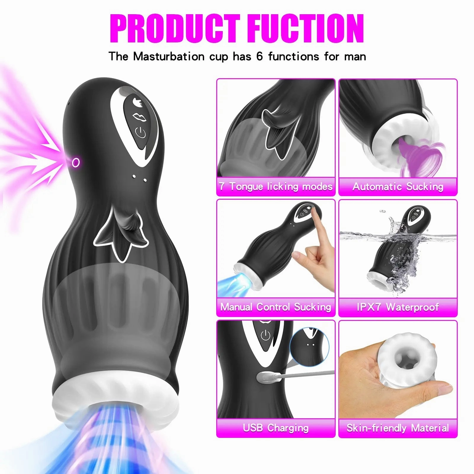 Quusvik Dragon Suction Male Trainer Cup - Intense Stimulation Device