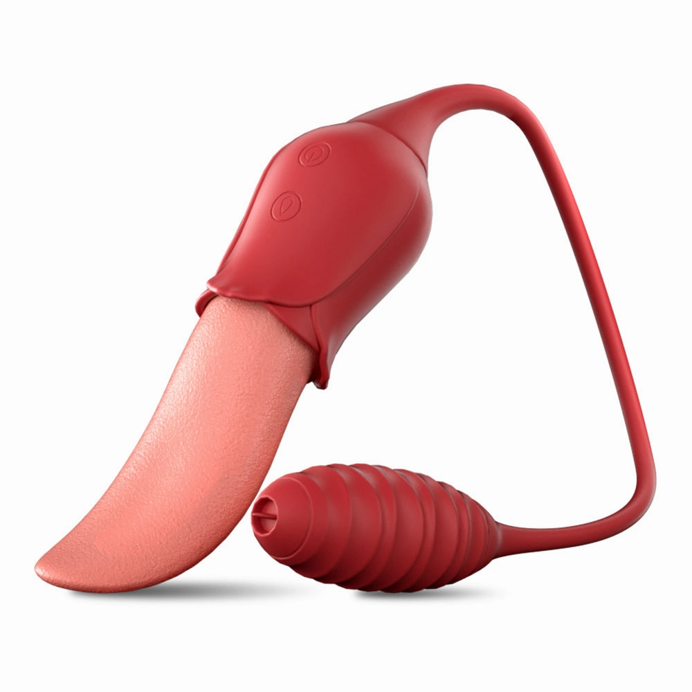 Realistic Licking Tongue G-Spot Vibrators Clit Sucker with Wiggle Egg Vibrators