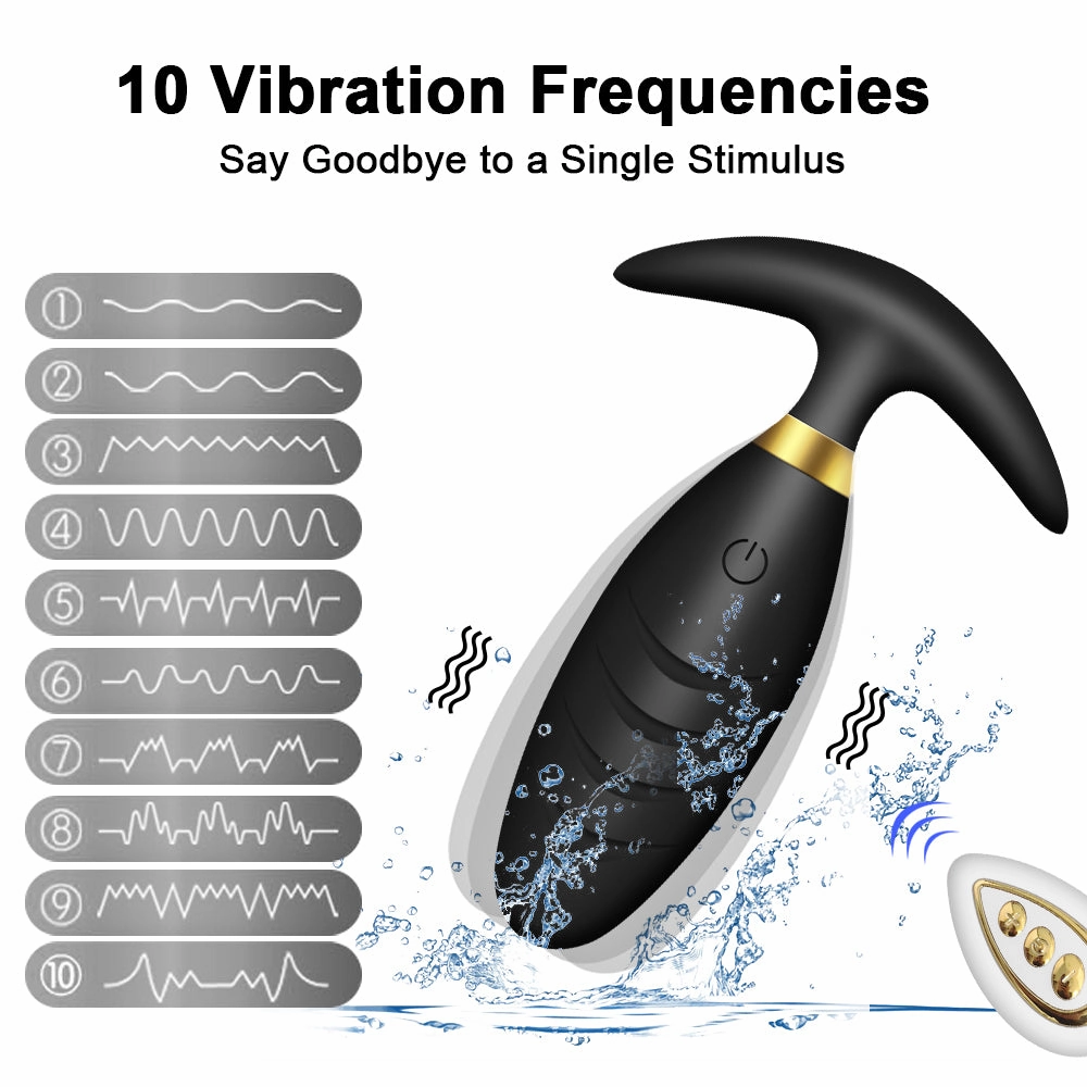 Remote Control Vibrating Butt Plug Thruster - A2