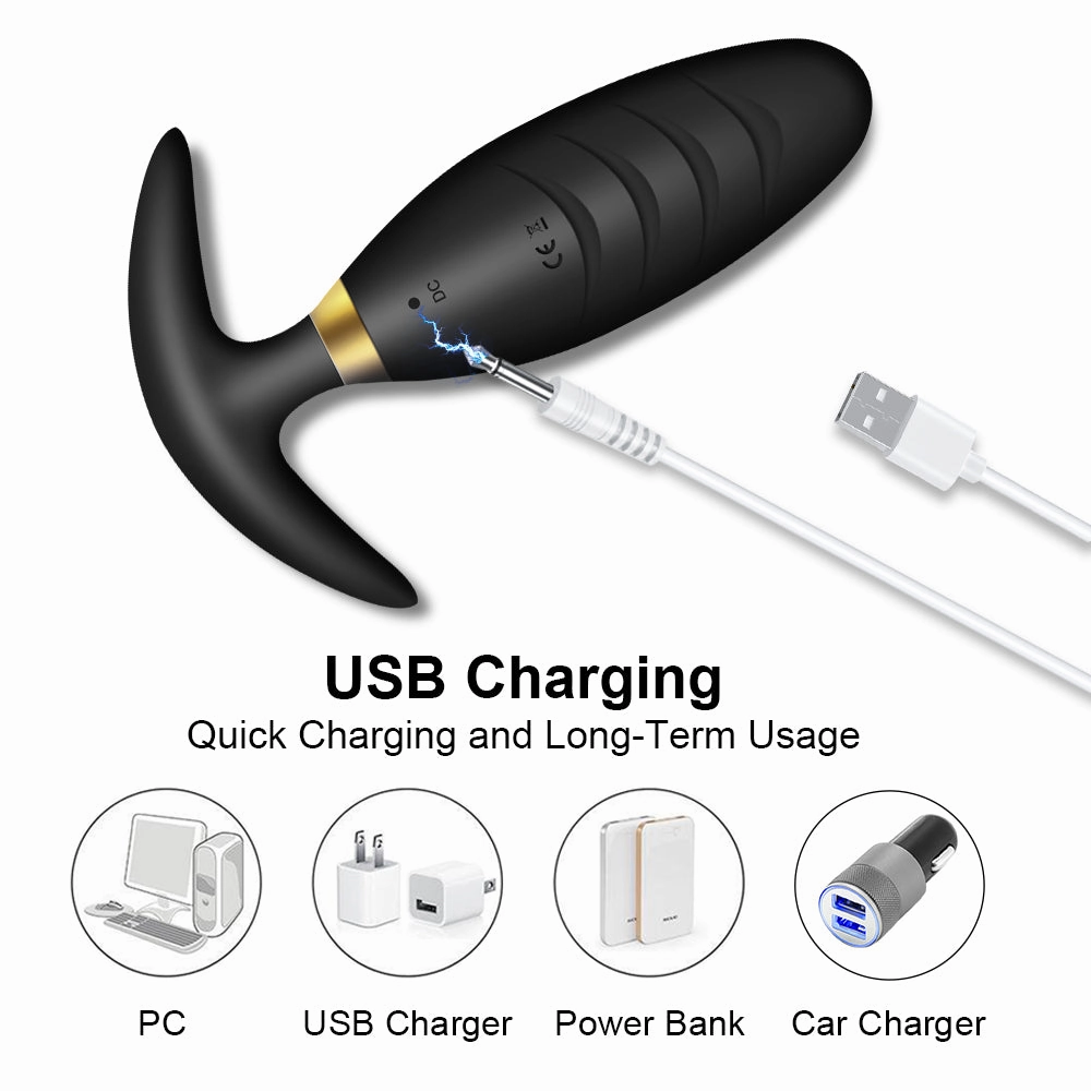 Remote Control Vibrating Butt Plug Thruster - A2