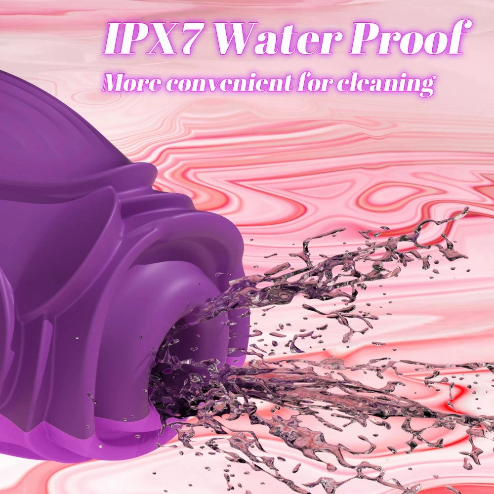 Rose-Sucking Clitoral Stimulator - Intense Vacuum Vibrator with 10 Modes for Women