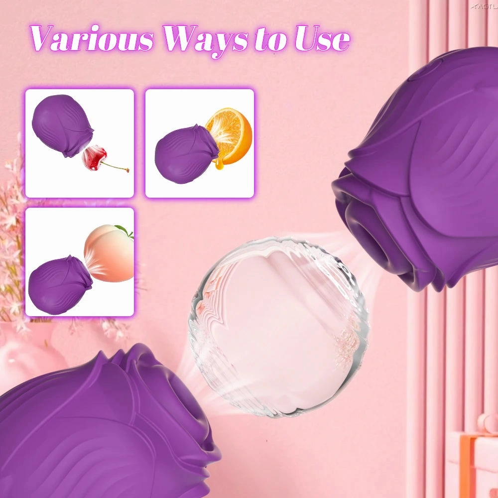 Rose-Sucking Clitoral Stimulator - Intense Vacuum Vibrator with 10 Modes for Women