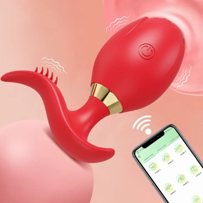 Rose-Vibrator Anal Plug Remote Control Vibrating Egg Female Masturbation Clitoris Vagina Stimulator for Women Adult Sex Toy