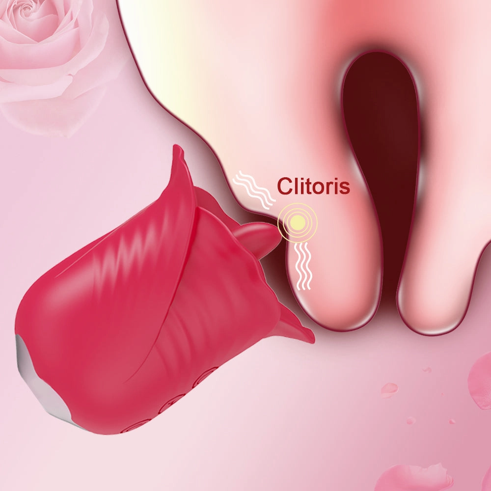 Rose Vibrators 2 in 1 Sucking & Vibrating Clitoral Sucking Vibrator Nipple Stimulator