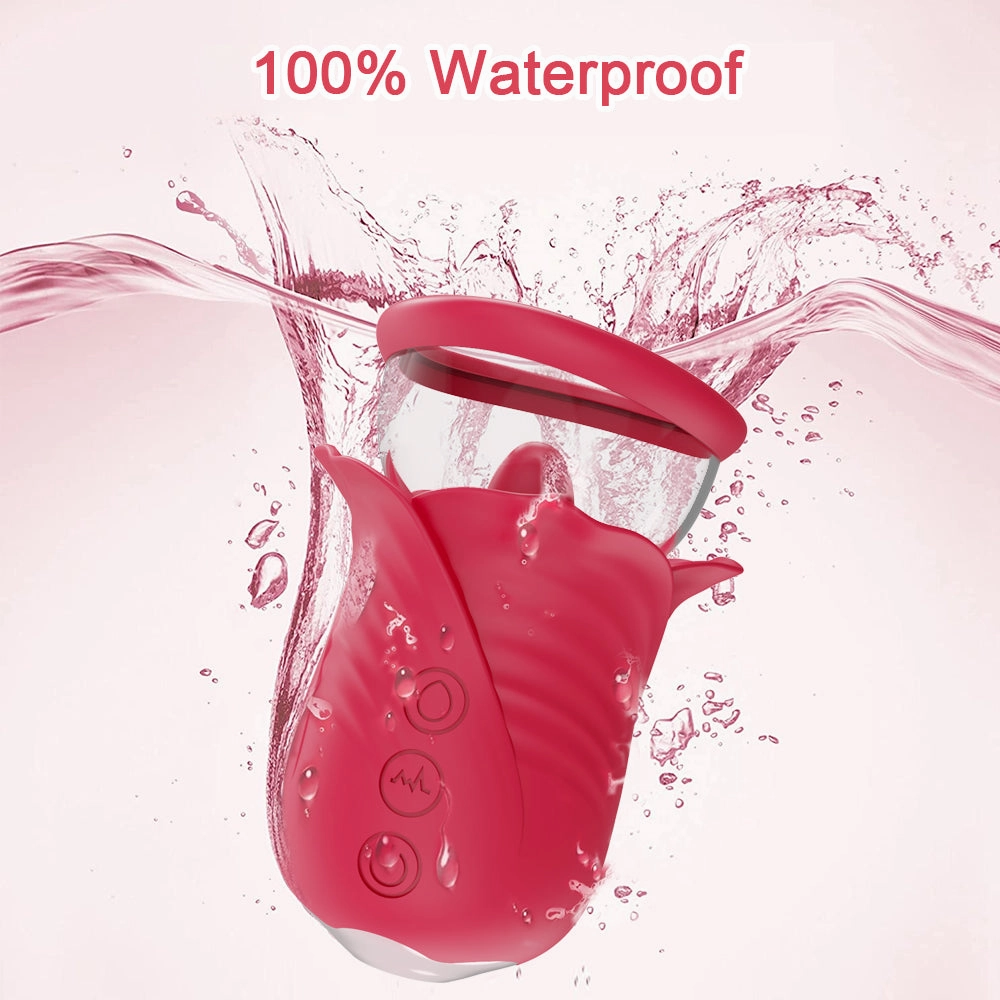 Rose Vibrators 2 in 1 Sucking & Vibrating Clitoral Sucking Vibrator Nipple Stimulator