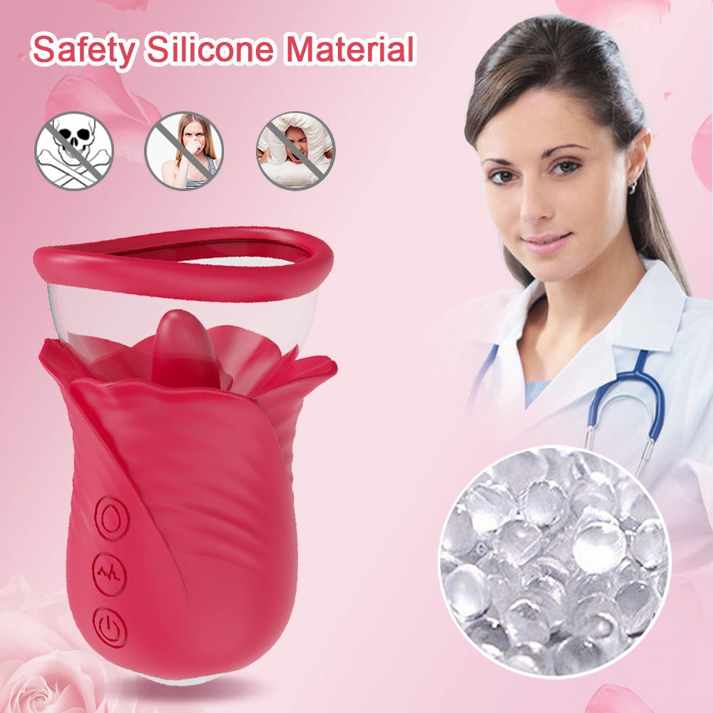 Rose Vibrators 2 in 1 Sucking & Vibrating Clitoral Sucking Vibrator Nipple Stimulator