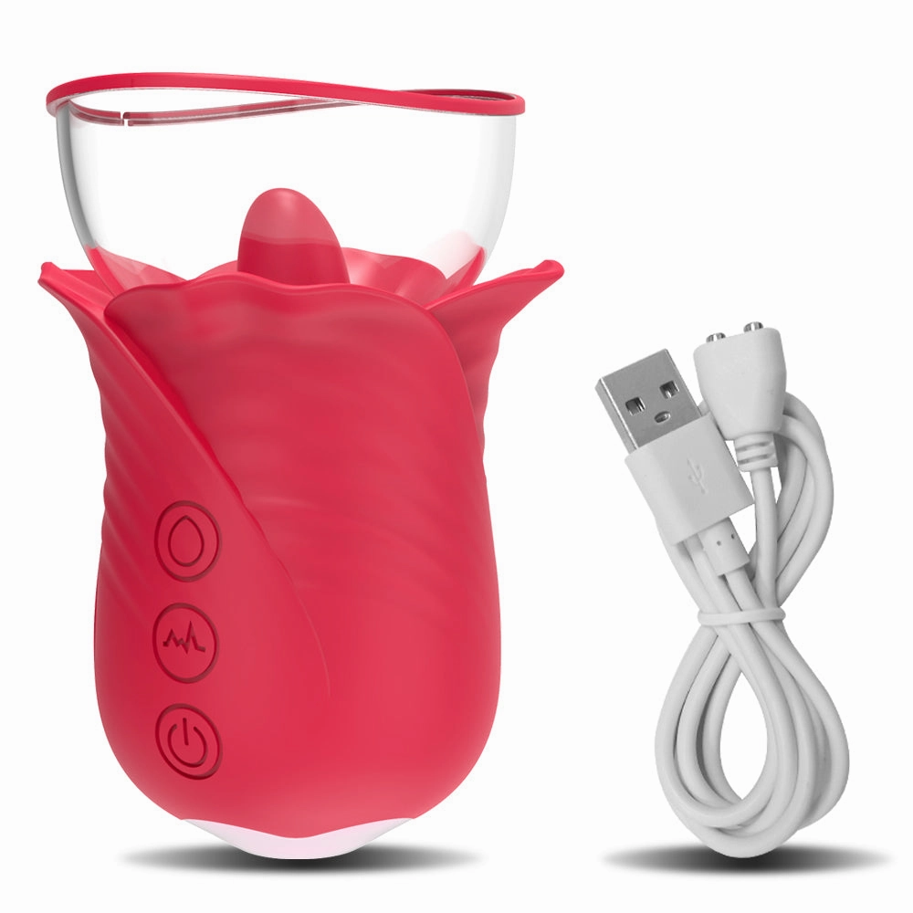 Rose Vibrators 2 in 1 Sucking & Vibrating Clitoral Sucking Vibrator Nipple Stimulator