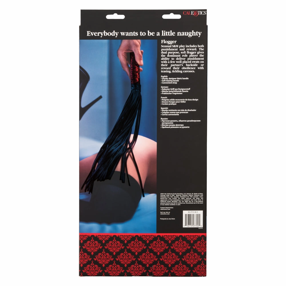 Scandal Faux Leather & Brocade Flogger
