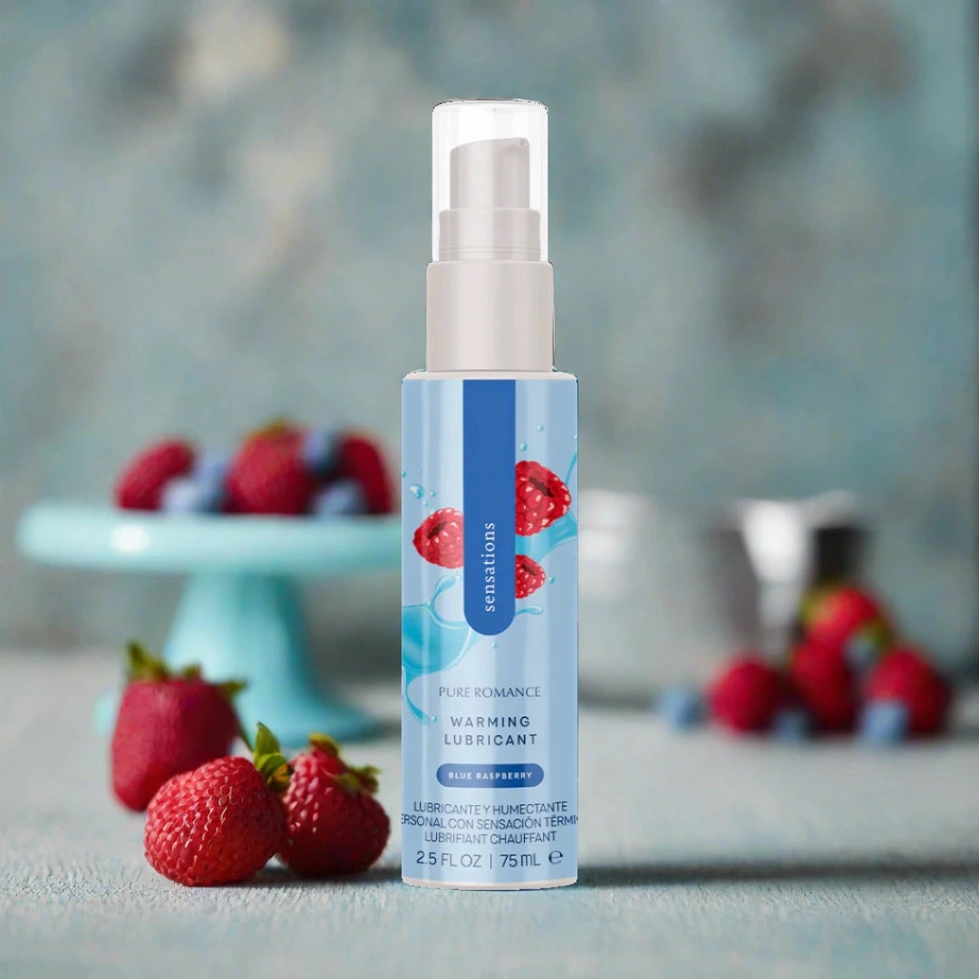 Sensations - Warming Lubricant - Blue Raspberry - IN STOCK - 2 LEFT! - Pure Romance