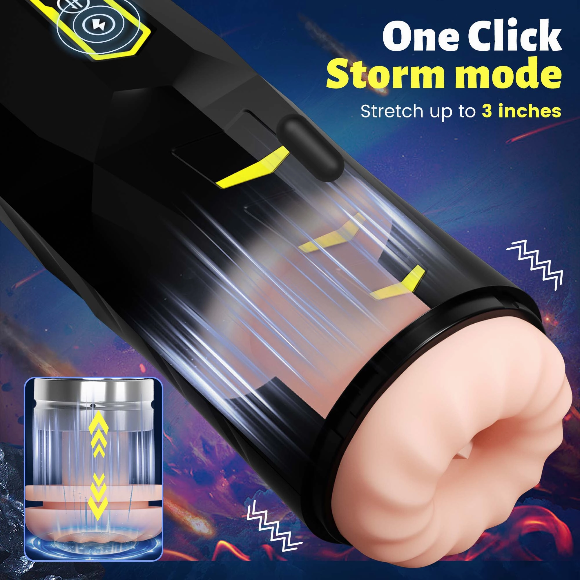 Sex Robot- 3 in 1 Real Vagina Pocket Pussy Blowjob Penis Oral Sex Masturbation Cup