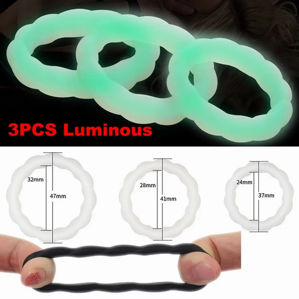Silicone Cock Ring Set Super Stretchy Enhanced Erection & Stamina