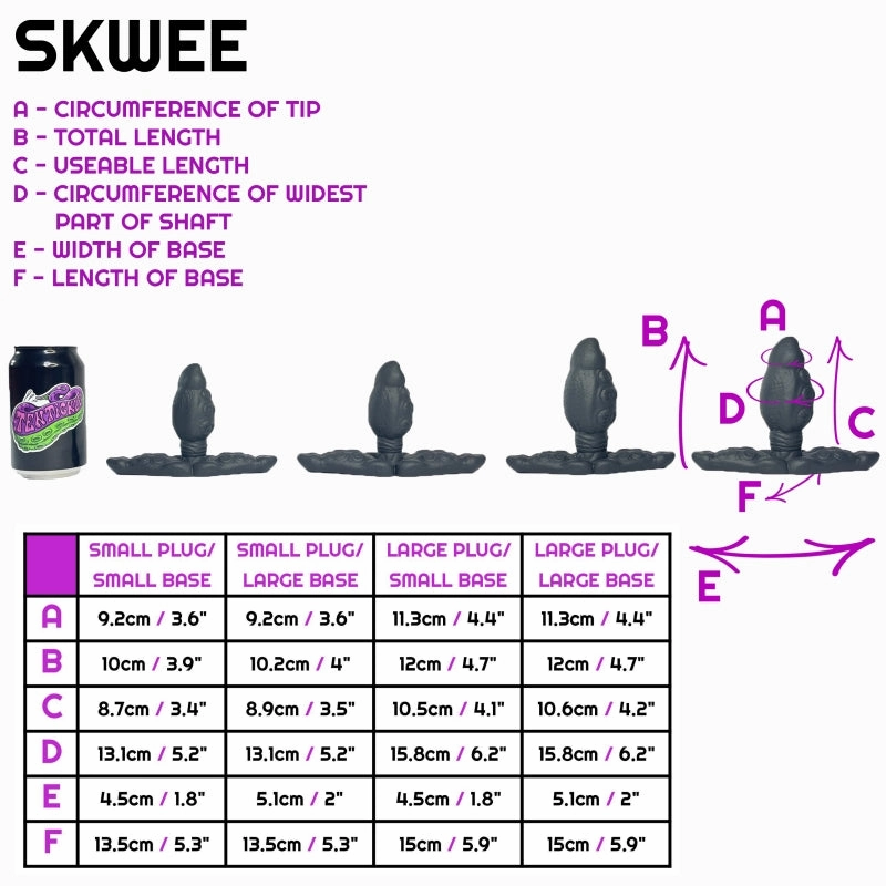 Skwee small plug large base Turquoise Stone soft (OO30)