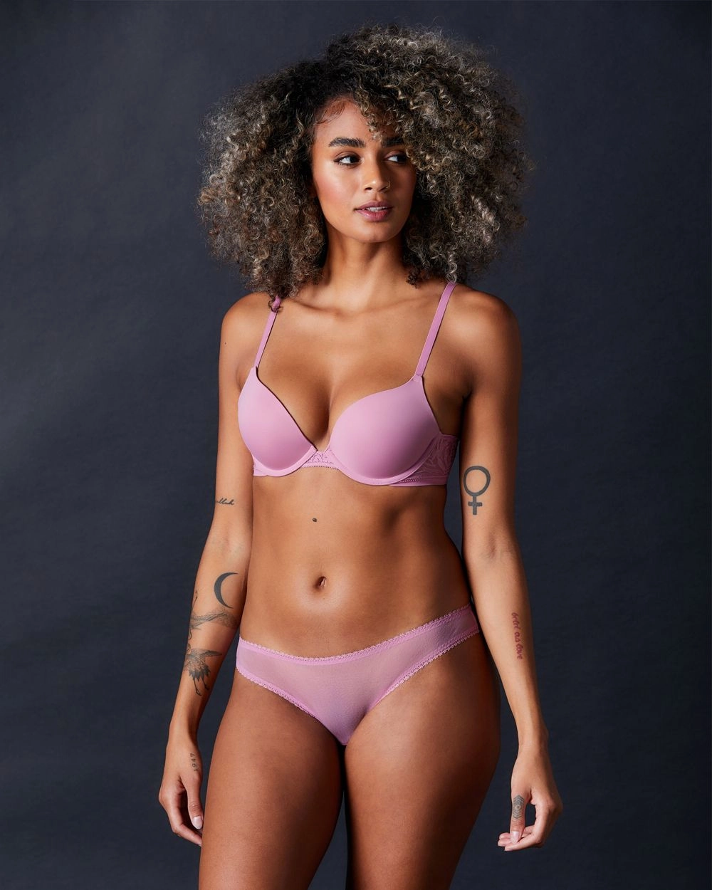Sleek Micro Push Up Bra with Lace