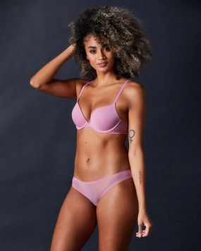 Sleek Micro Push Up Bra with Lace