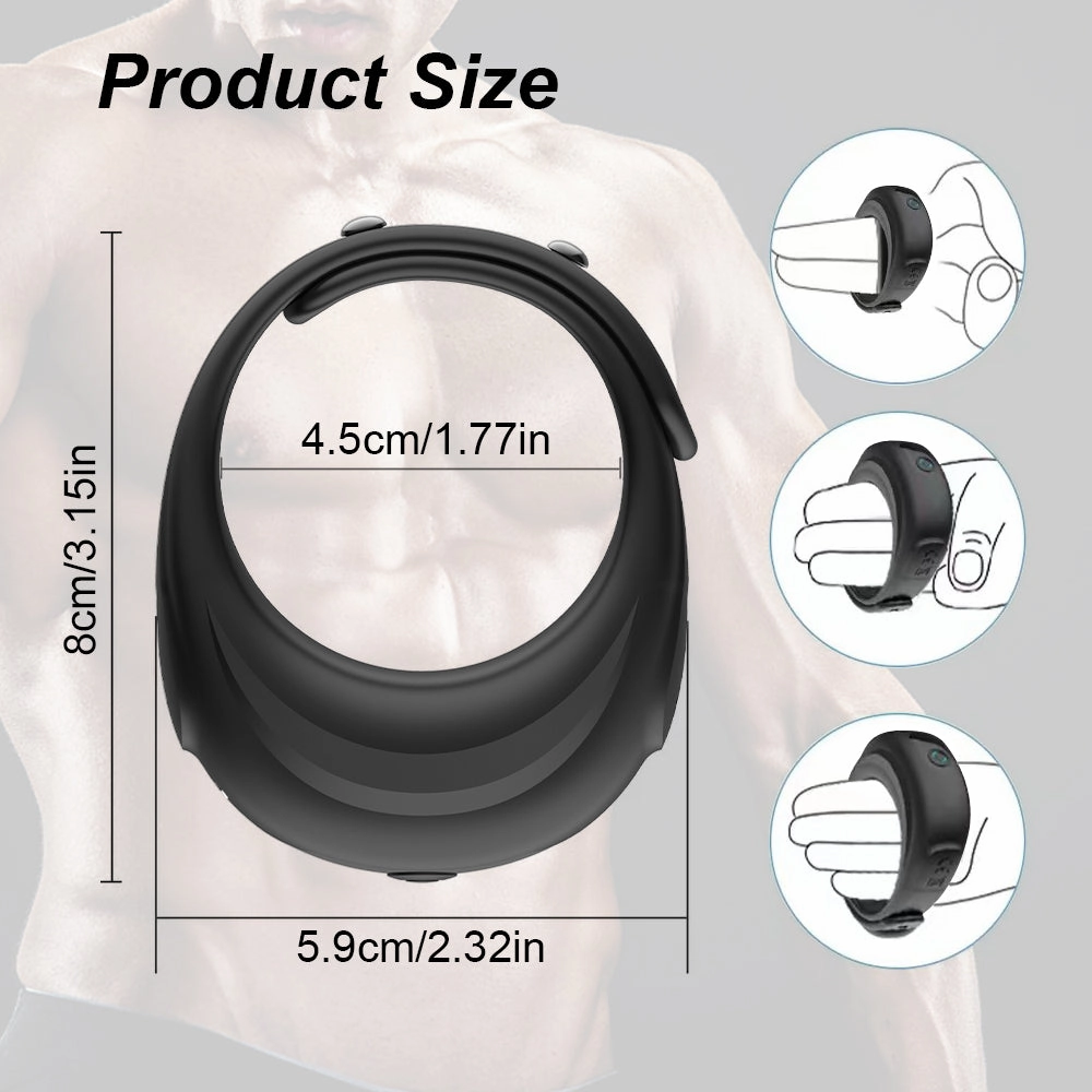 Strap Style Single Ring Cock Vibrator Penis Ring for Ejaculation Delay