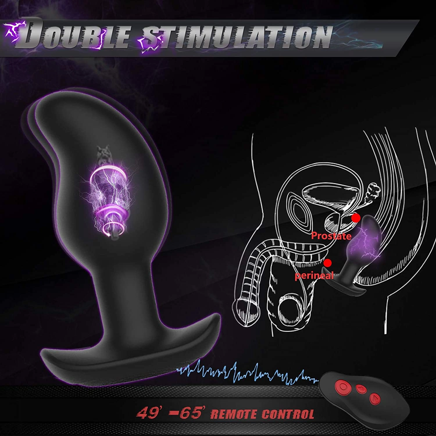 Summanus Mango-Electric Shock Prostate Stimulation Anal Plug With 8 Vibration Modes  - Laphwing