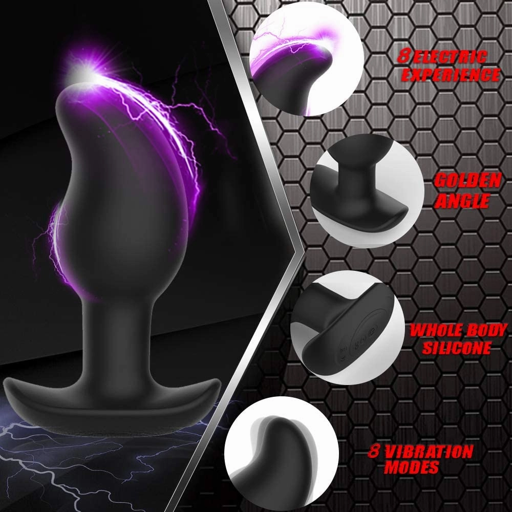 Summanus Mango-Electric Shock Prostate Stimulation Anal Plug With 8 Vibration Modes  - Laphwing