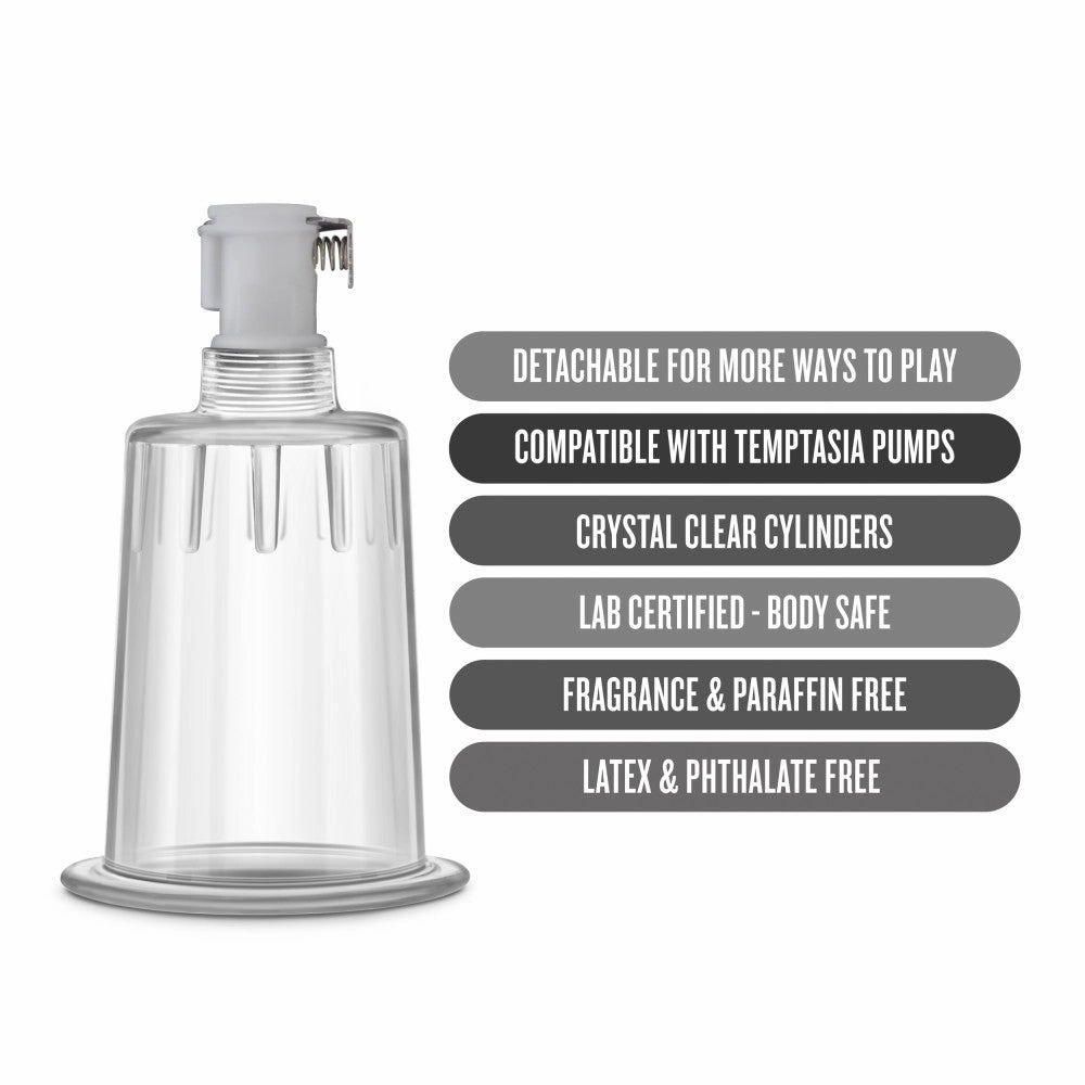 Temptasia By Blush® | Clear Clitoral Suction Pump Replacement Cylinder