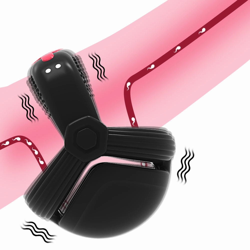 Three-Ring Egg Locking Ring Male Vibrating Penis Cock Ring