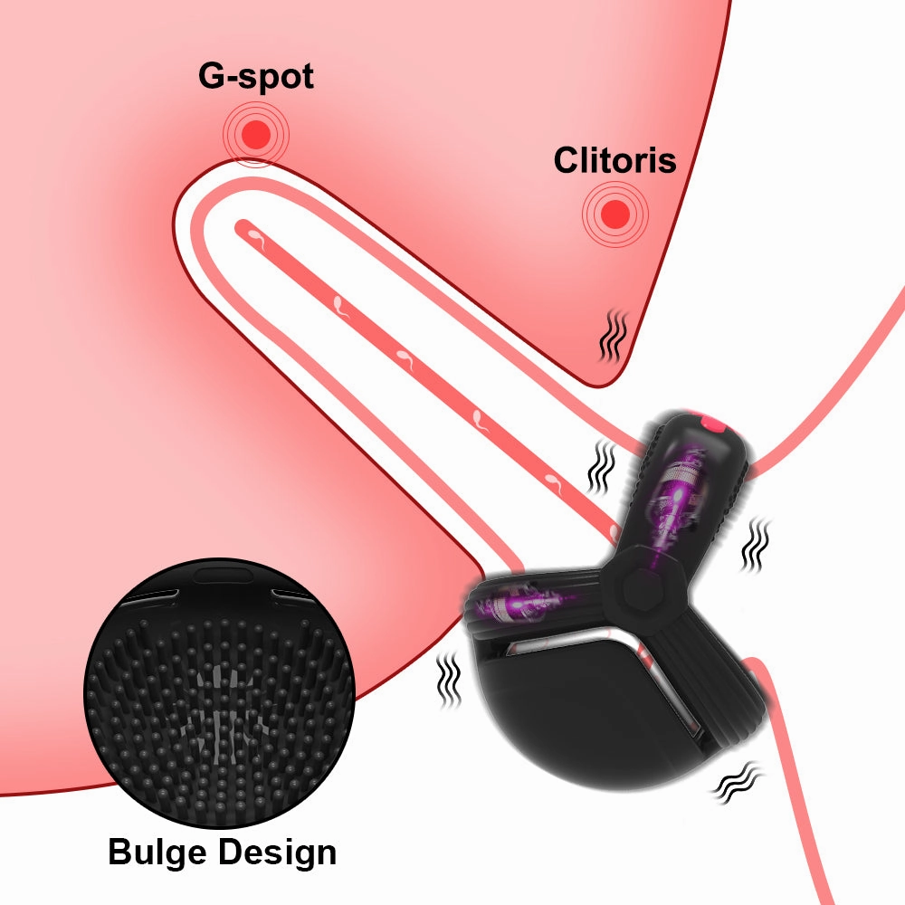 Three-Ring Egg Locking Ring Male Vibrating Penis Cock Ring