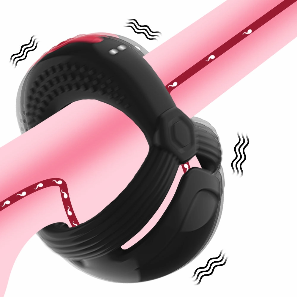 Three-Ring Egg Locking Ring Male Vibrating Penis Cock Ring