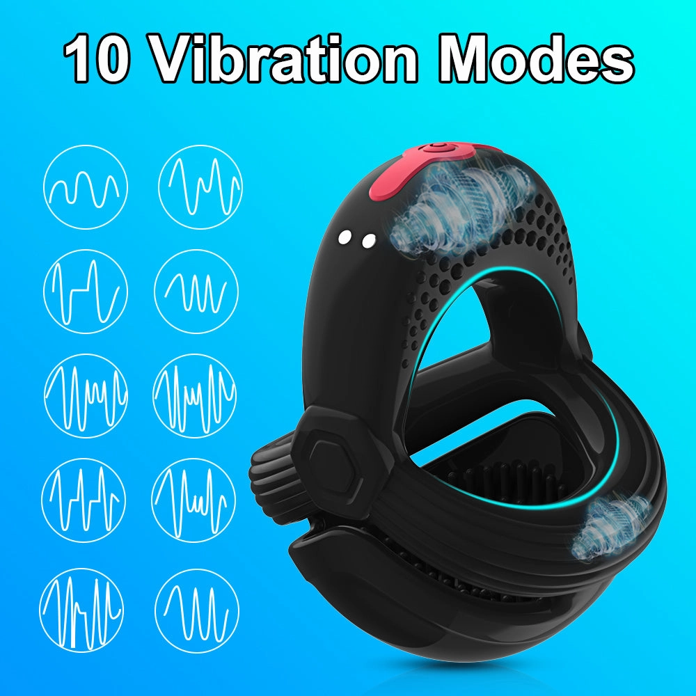 Three-Ring Egg Locking Ring Male Vibrating Penis Cock Ring
