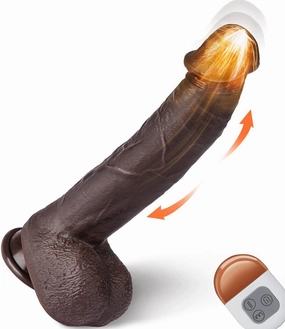 Thrusting Dildo Vibrator Sex Toys for Women, 9.8 Vibrating Realistic Dildo for G-spot Anal Stimulation with 3 Telescopic & 5 Vibration Modes, Remote Control G-spot Dildos