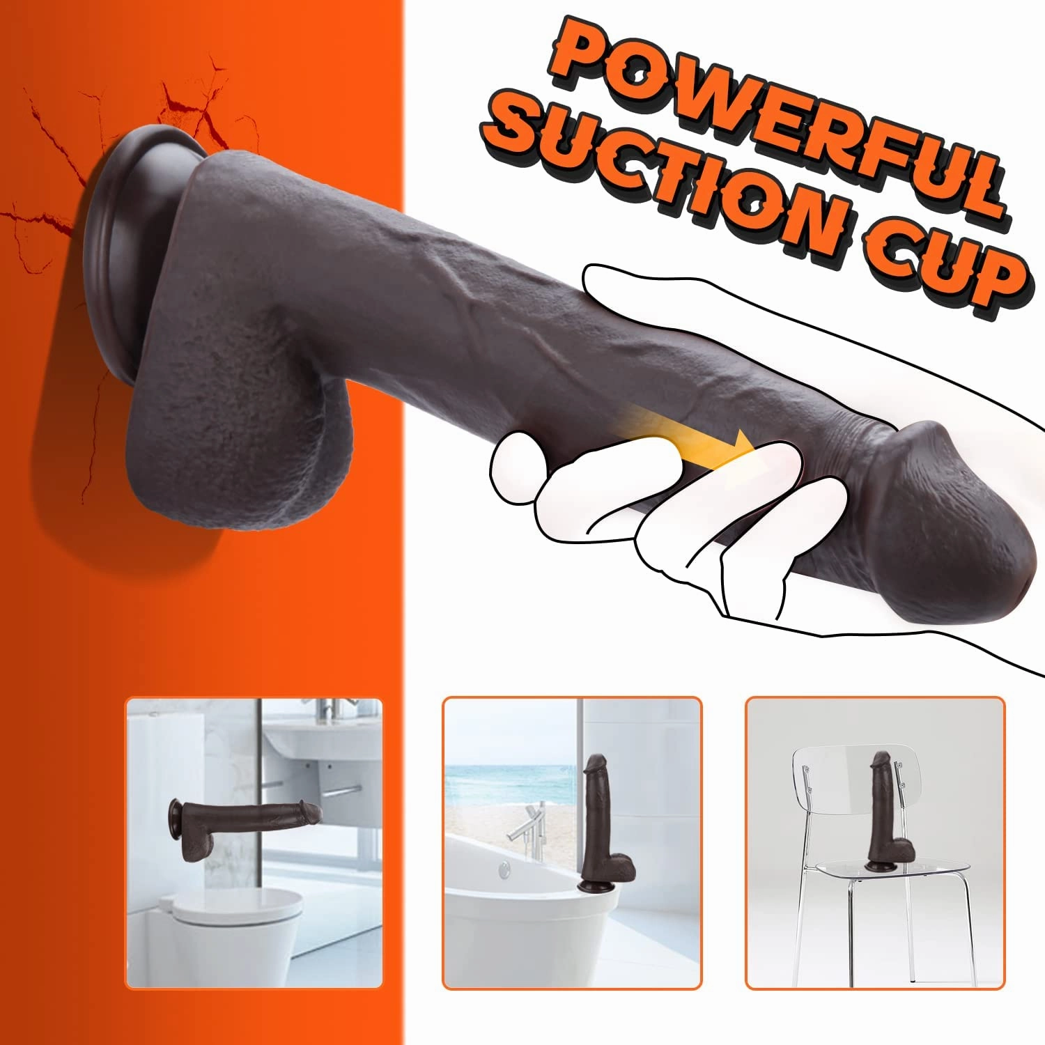 Thrusting Dildo Vibrator Sex Toys for Women, 9.8 Vibrating Realistic Dildo for G-spot Anal Stimulation with 3 Telescopic & 5 Vibration Modes, Remote Control G-spot Dildos