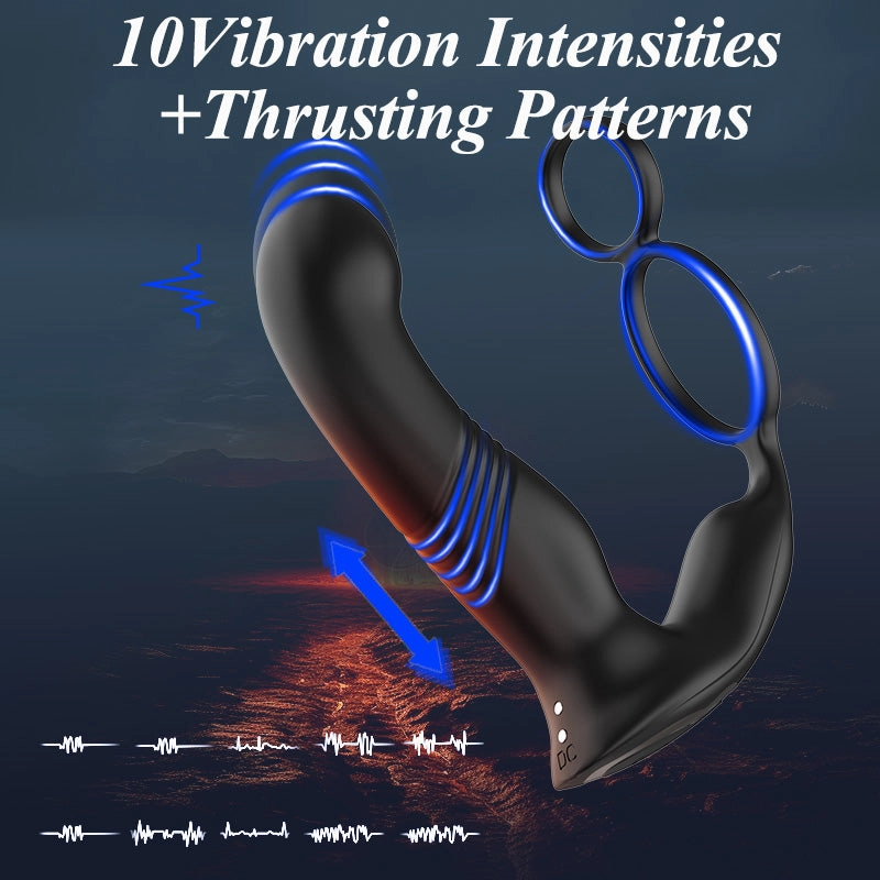 Thrusting Prostate Massager with Tapping & Vibrating Modes
